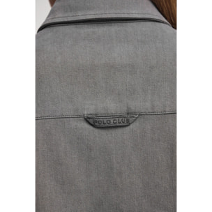 Camisa vaquera gris de corte relajado