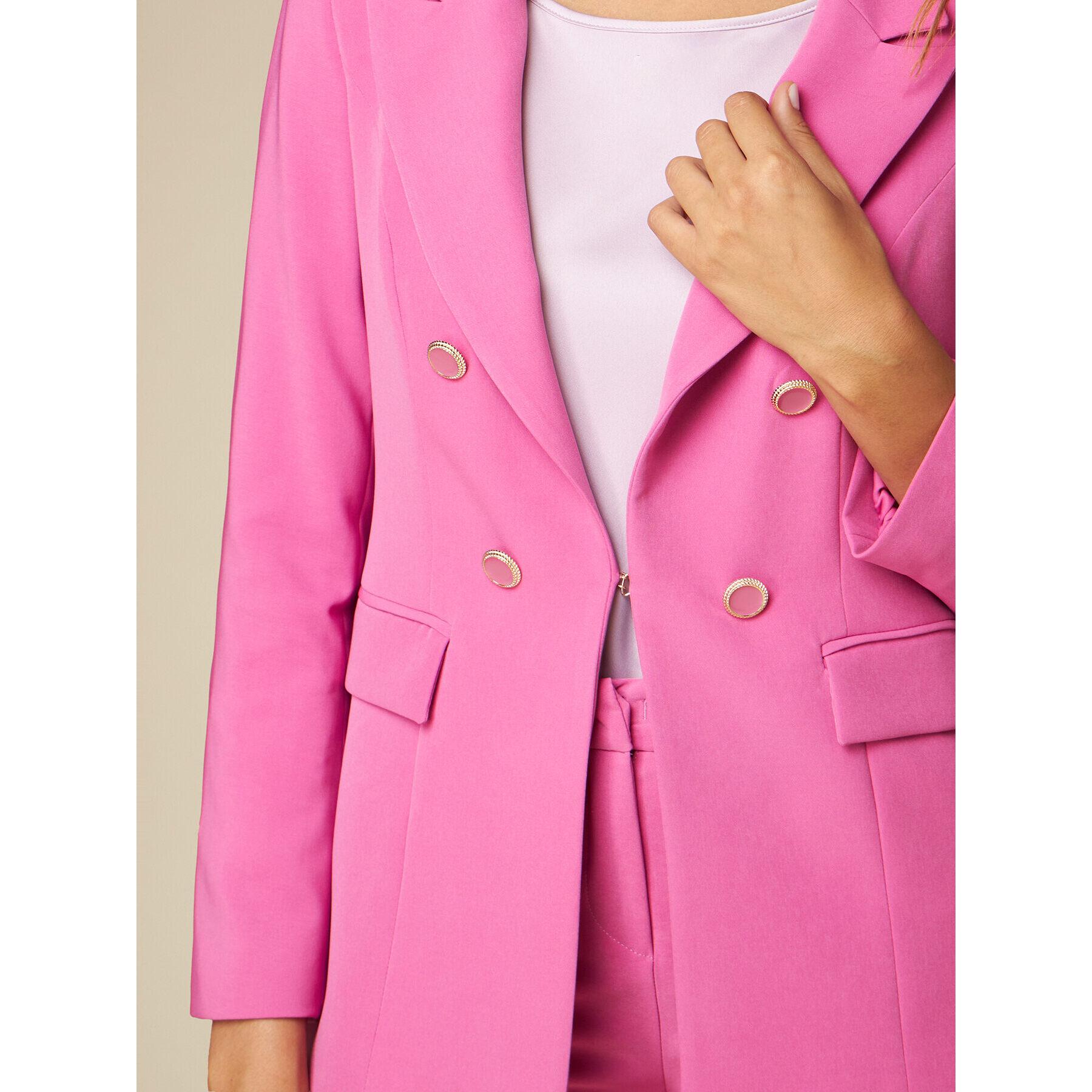 Oltre - Blazer con bottoni gioiello - Rosa