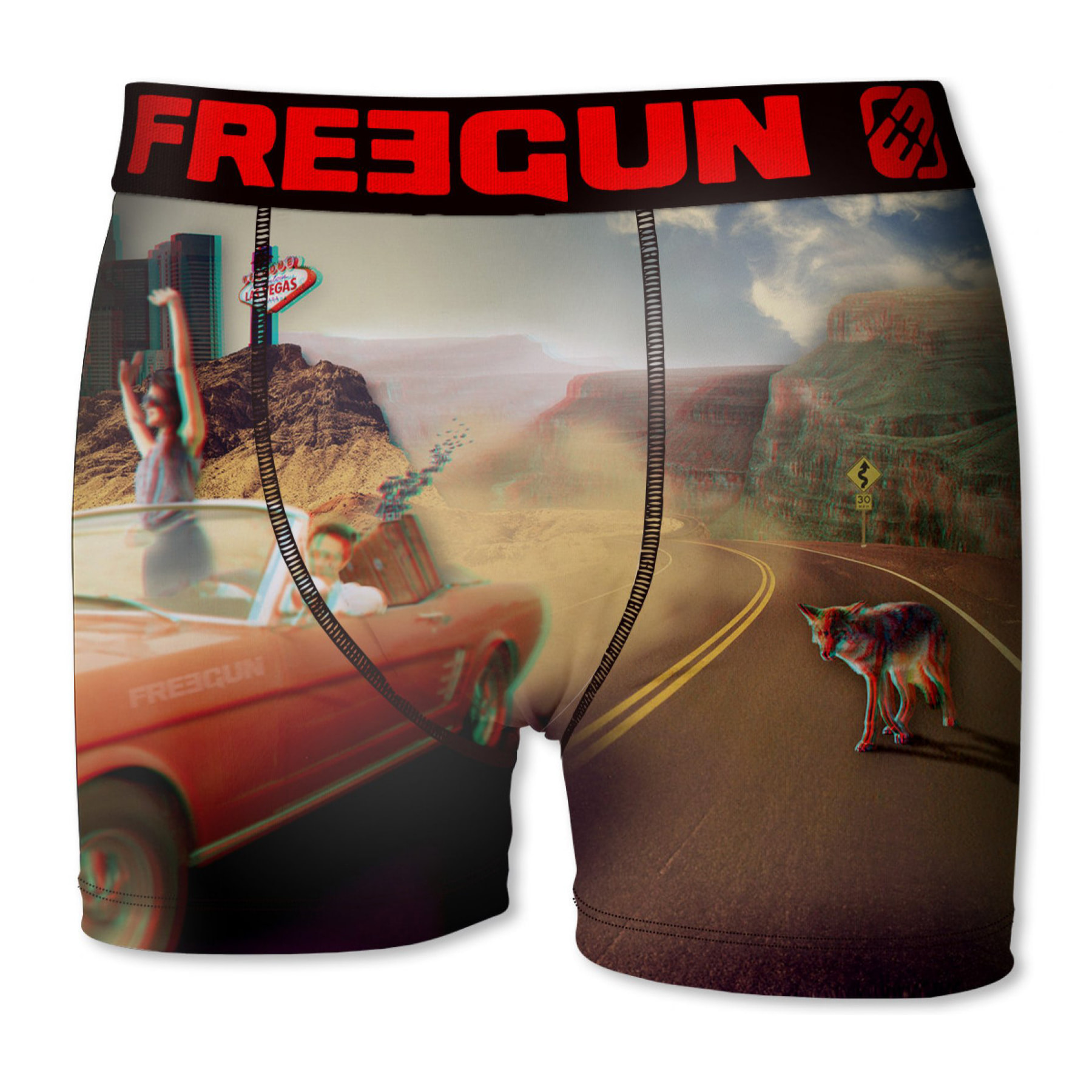 calzoncillo boxer freegun modelo ontheroad para niño negro