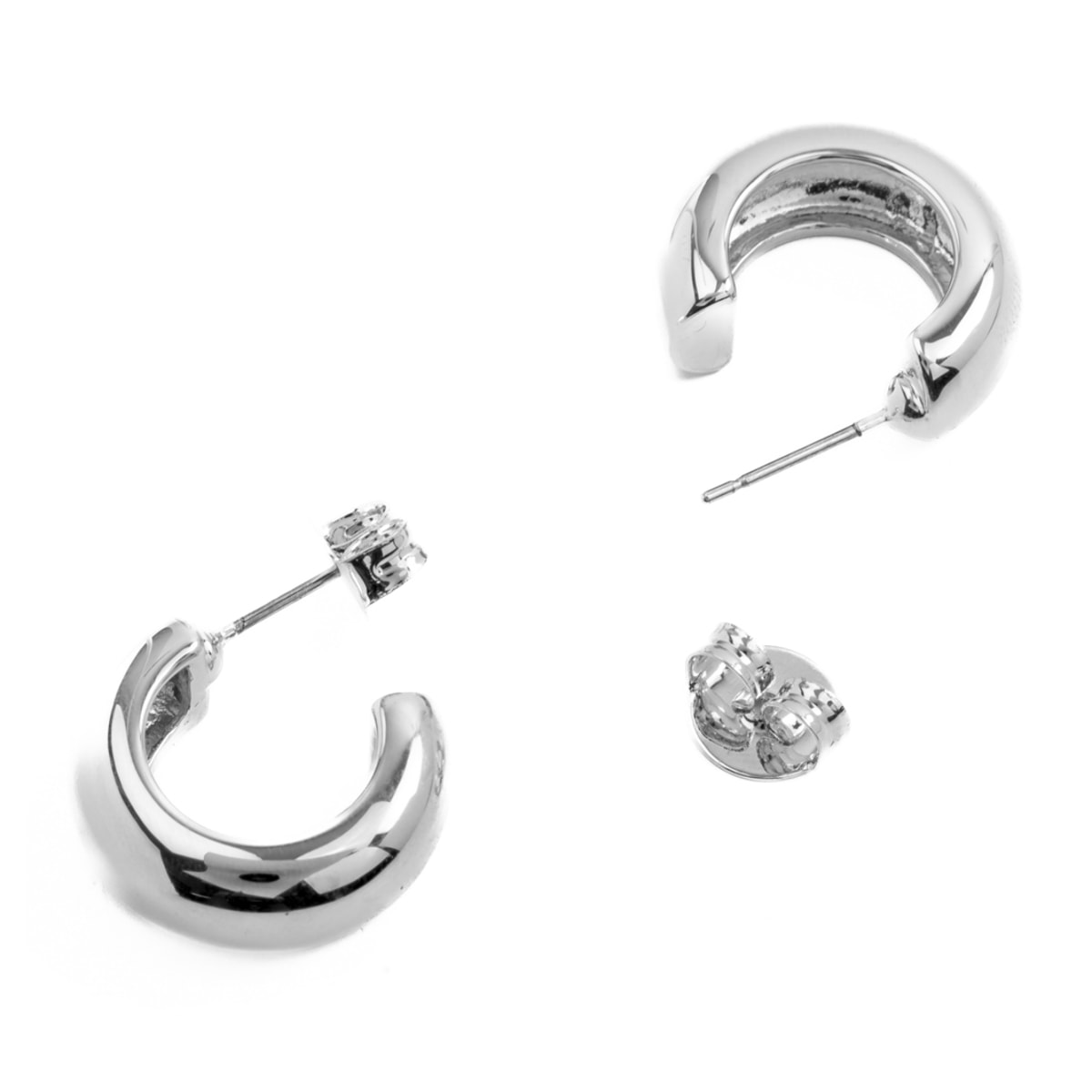 Pendientes de 18,5mm de diámetro acabado plata