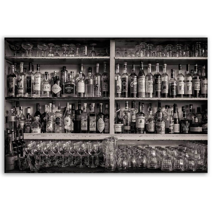 Tableau cuisine vintage Bar ancien Toile imprimée