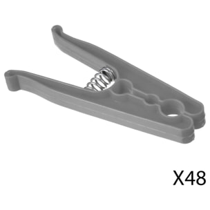 Lot de 48 pinces à linge Noir