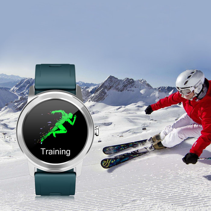 Smartwatch Q669 con misuratore di pressione sanguigna e O2 Batteria a lunga durata, varie modalità sport, notifiche app.