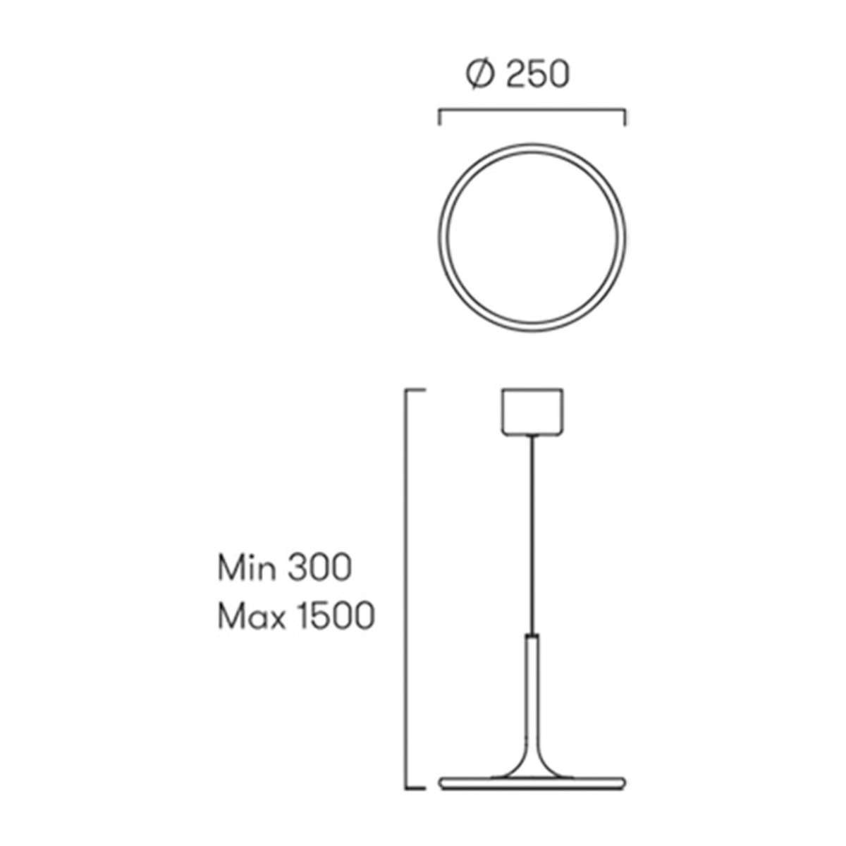 LEDS C4 Colgante Net Ø250 LED 16.3 Blanco cálido - 3000K ON-OFF Blanco 878lm