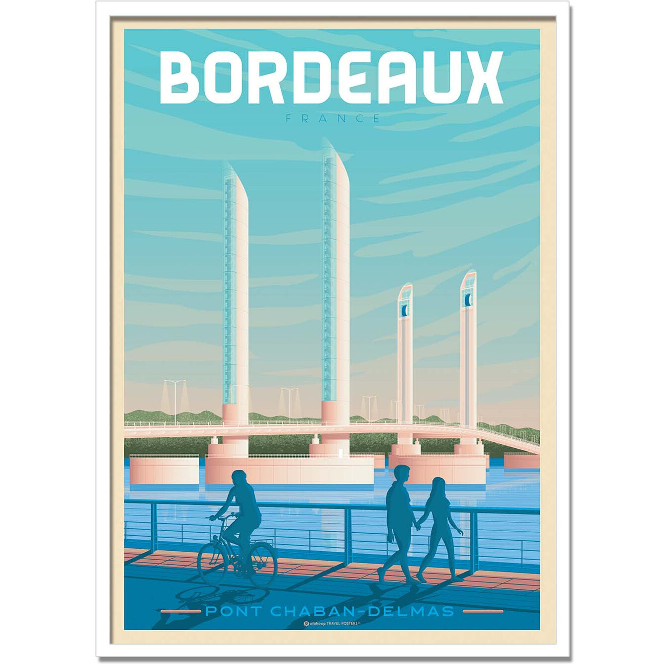 Affiche - Bordeaux - Olahoop Travel Posters
