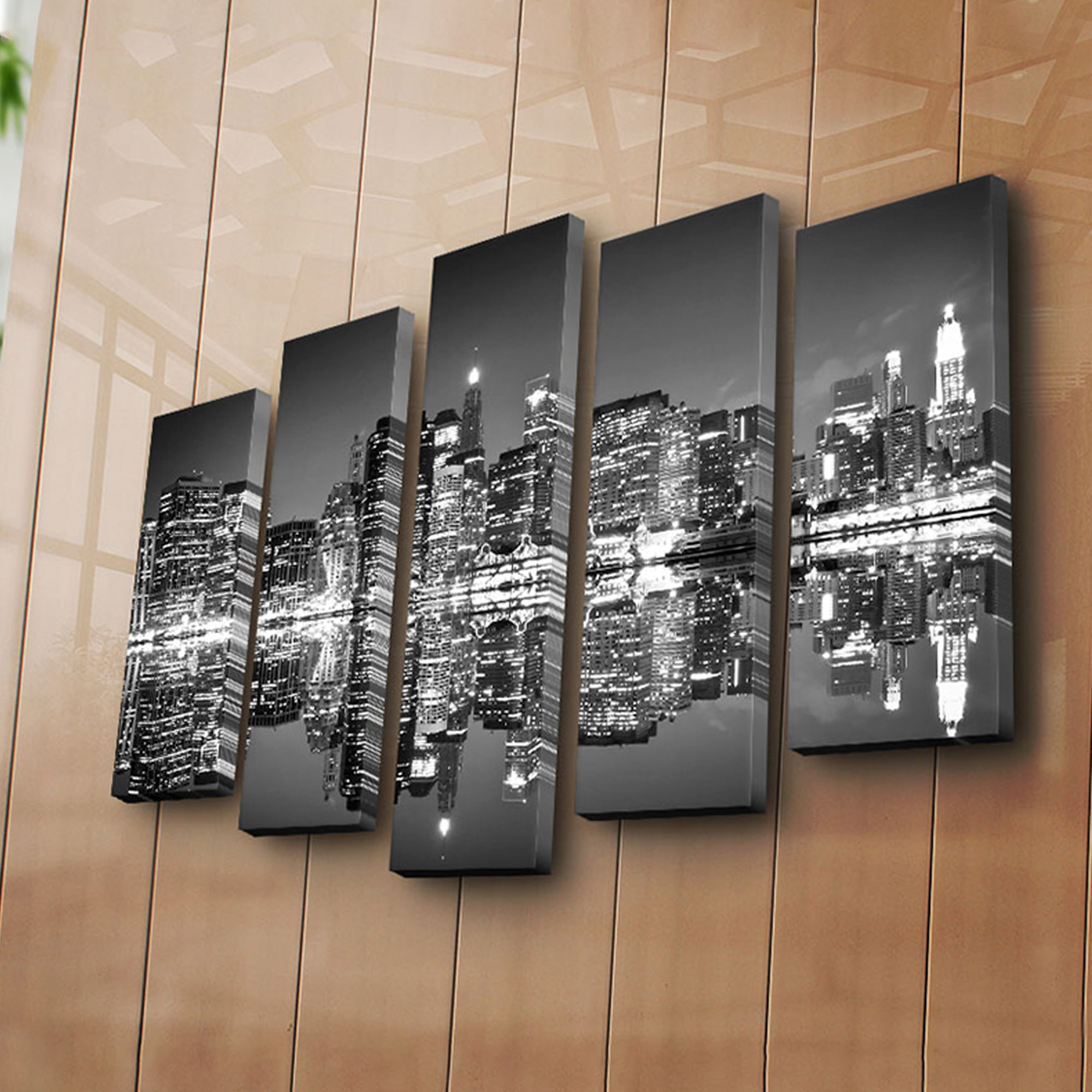 Cuadro lienzo decorativo canvas de 5 piezas. WELL HOME