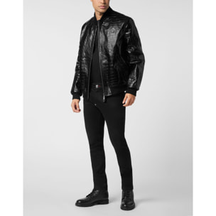 PHILIPP PLEIN Bomber de cuero COCCO