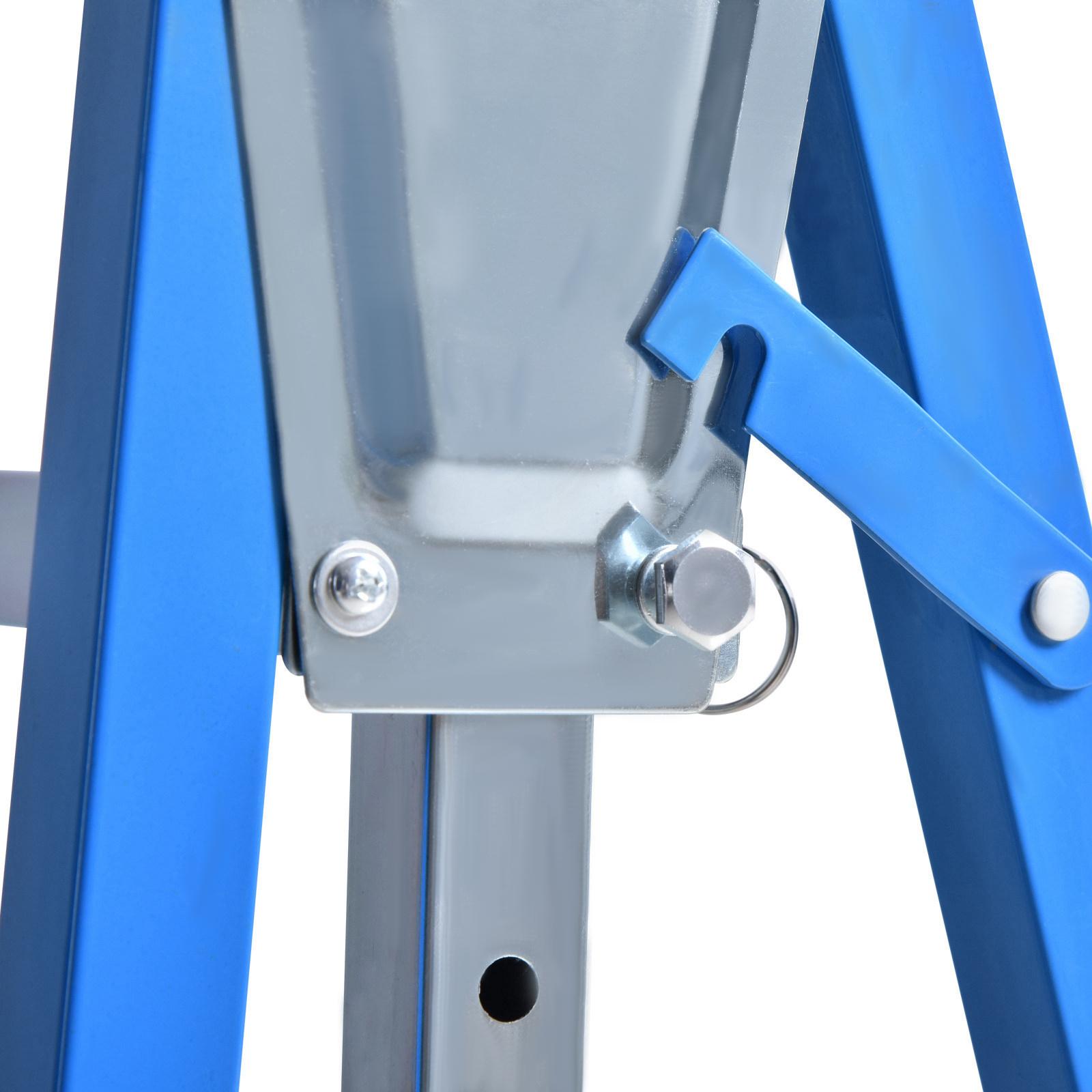Lot de 2 tréteaux pliables télescopiques hauteur réglable 80-130 cm bleu :  : Bricolage