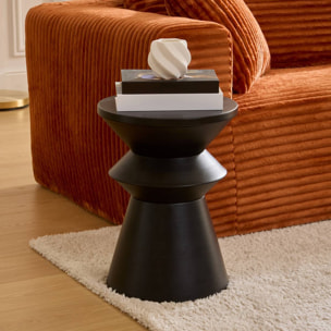 Table d'appoint Jaya ronde D.38cm noir