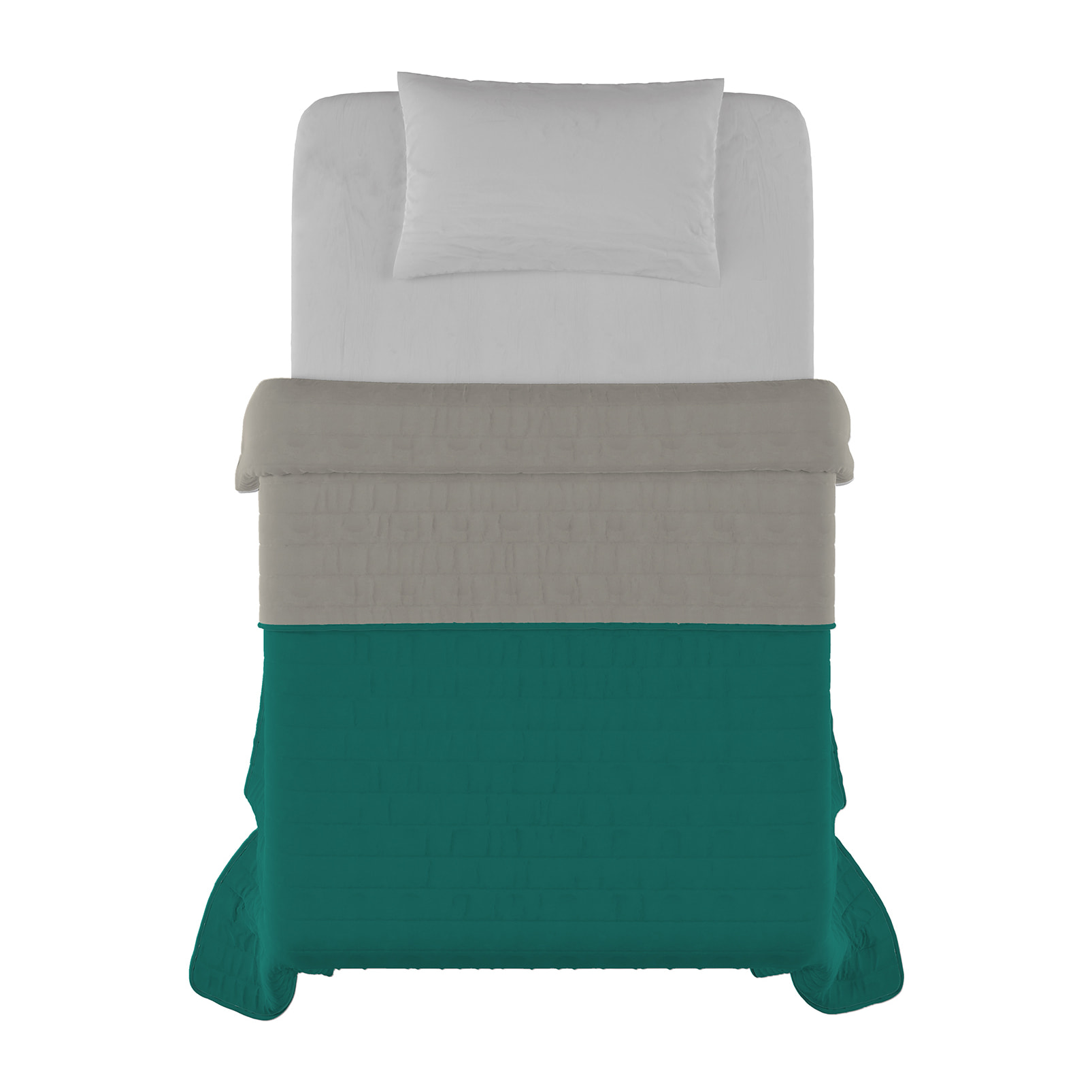 TRAPUNTINO ESTIVO ELEGANT MADE IN ITALY MICROFIBRA - GRIGIO CHIARO/ACQUA PIAZZA E MEZZA