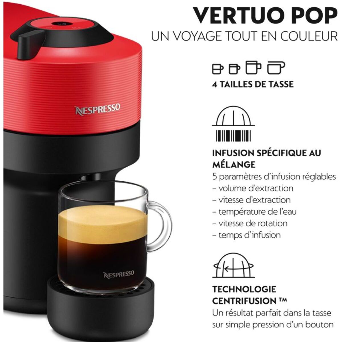 Nespresso KRUPS Vertuo POP Rouge YY4888FD
