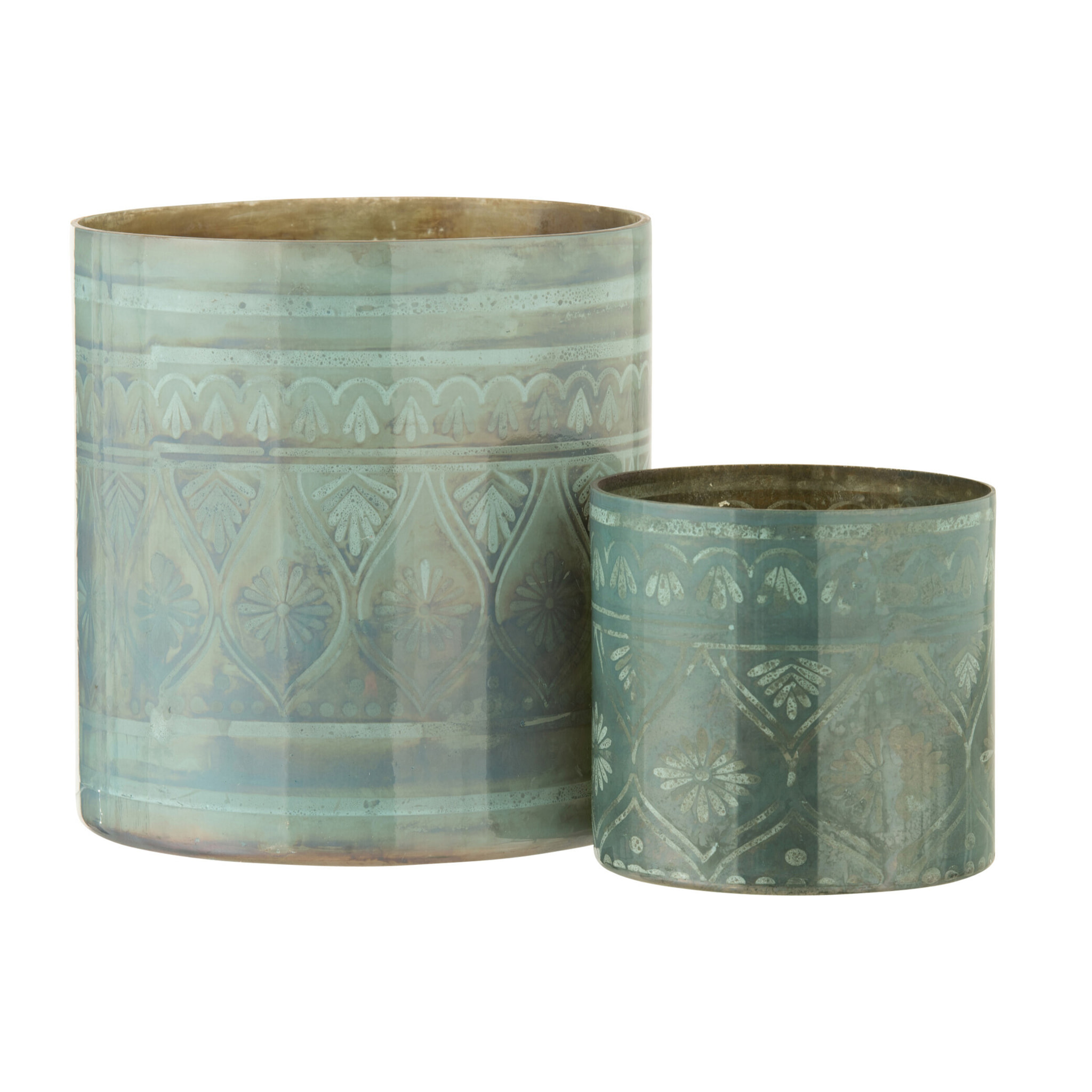 J-Line photophore Oriental - verre - bleu - large