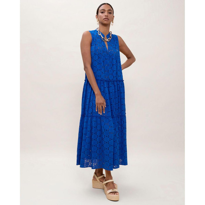 Abito lungo ricamato svizzero