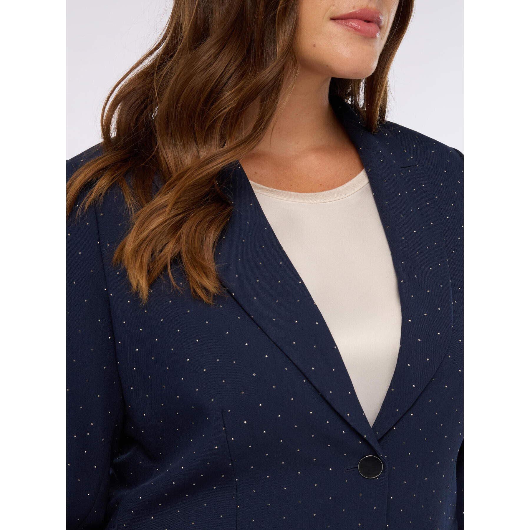 Fiorella Rubino - Blazer con aplicaciones brillantes - Azul