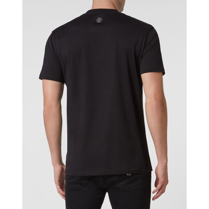 PHILIPP PLEIN T-shirt Round Neck SS with Crystals