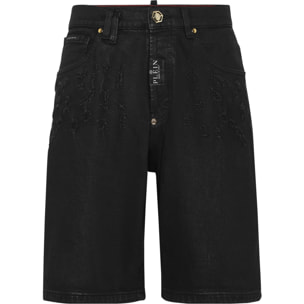 PHILIPP PLEIN DENIM SHORTS