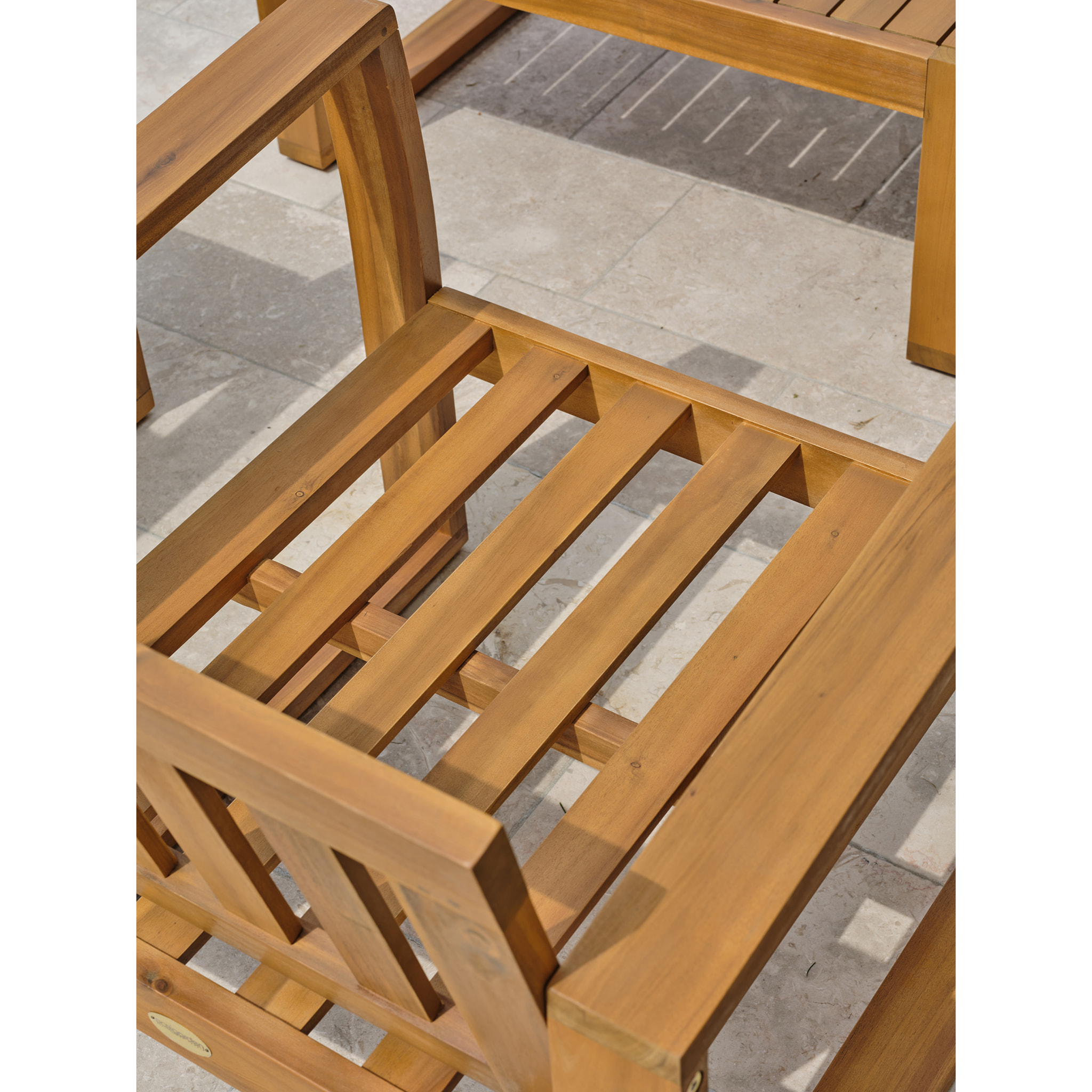 ARACAJU - Salon bas de jardin 4 places en bois d'acacia