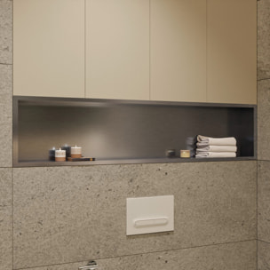 Timeless Niche de Douche à encastrer, Acier Inoxydable 304, 119x26x10cm, Chrome brossé