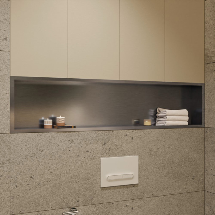 Timeless Niche de Douche à encastrer, Acier Inoxydable 304, 119x26x10cm, Chrome brossé