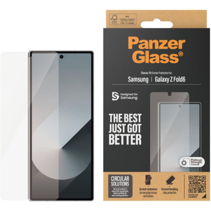 Protège écran PANZERGLASS Samsung Z Fold6 protège écran Classic