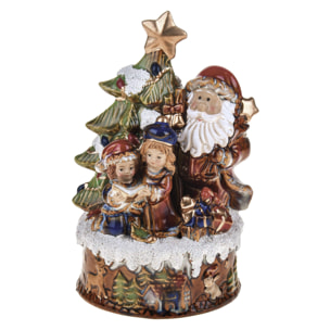 Babbo Natale Carillon. Altezza 19,5 Cm - Pezzi 1 - 12X19,5X11cm - Colore: altro - Bianchi Dino - Articoli Natalizi