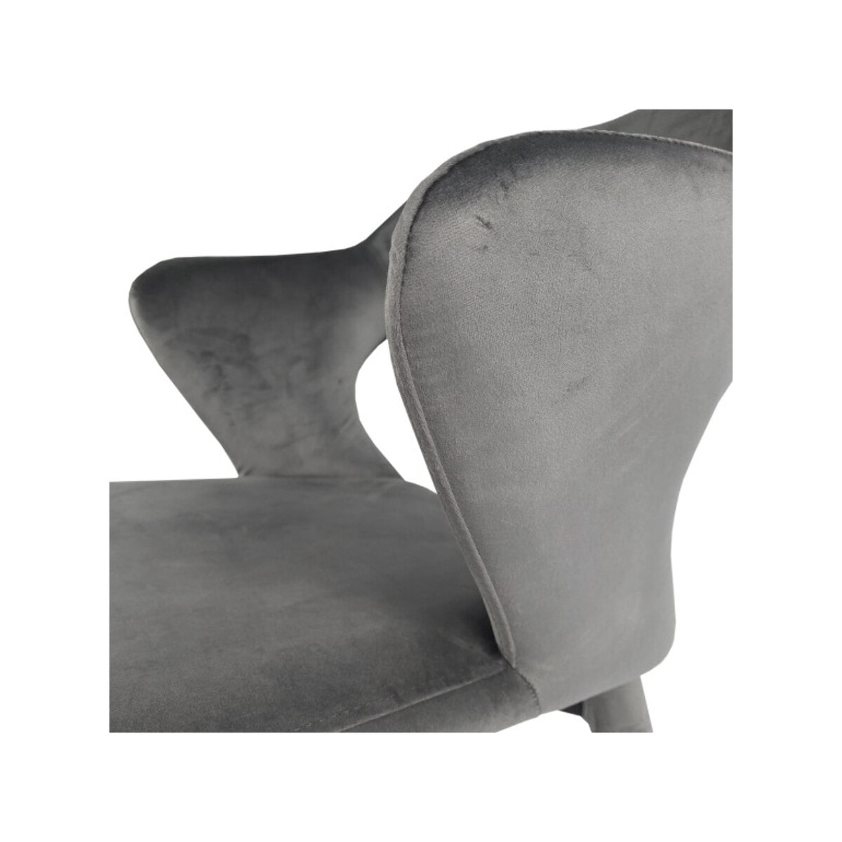 Chaise en velours avec accoudoirs - VALENTINA