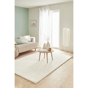 Cosy - tapis salon à poils longs tout doux, blanc