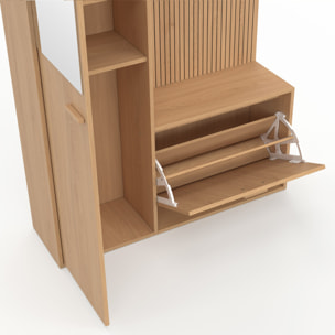 Vestiaire d'entrée Faustine avec placard et miroir