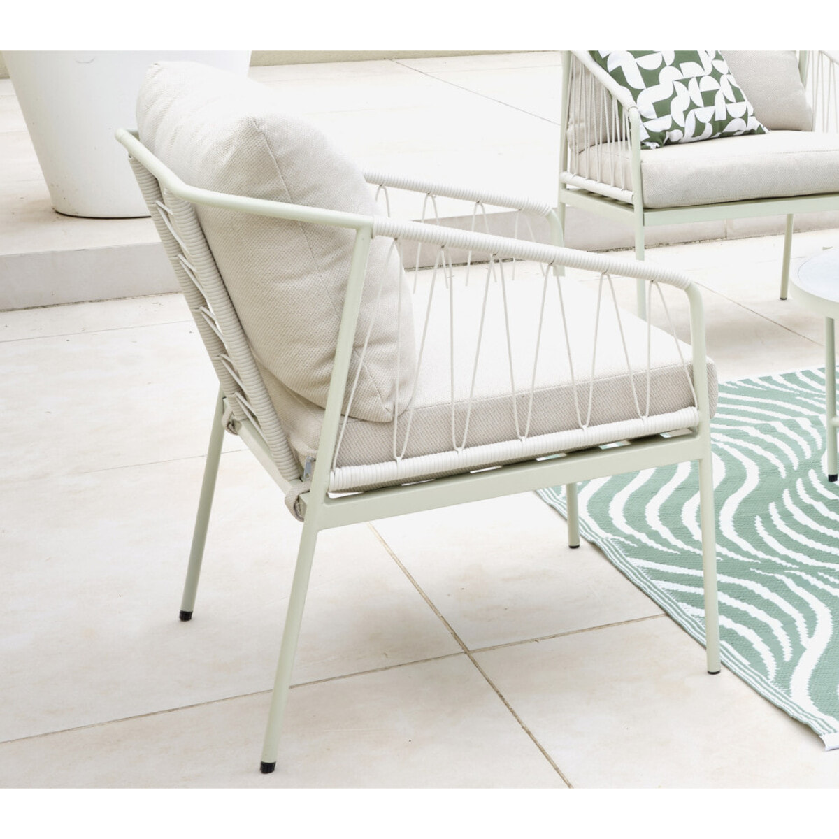 Salon de jardin en acier - 4 places - ANTIBES