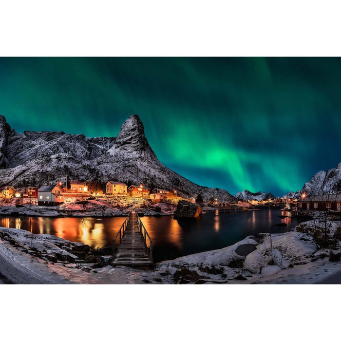 Tableau paysage passerelle borealis  Toile imprimée