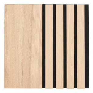 Lot de 3 panneaux décoratifs Colva beige fond noir 30x30cm