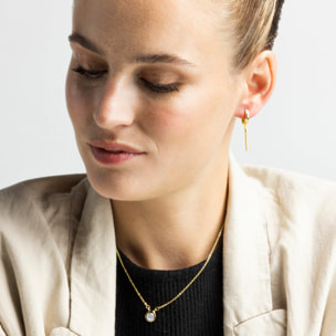 Collar de Circonita Brillante acabado en oro amarillo de 18K
