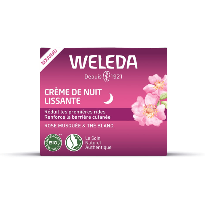 WELEDA -  Crème de Nuit Rose musquée & Thé blanc 40ml