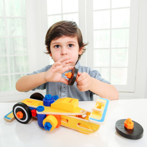 COCHE DE CARRERAS F1 DE CONSTRUCCIÓN (TRANSFORMABLE)