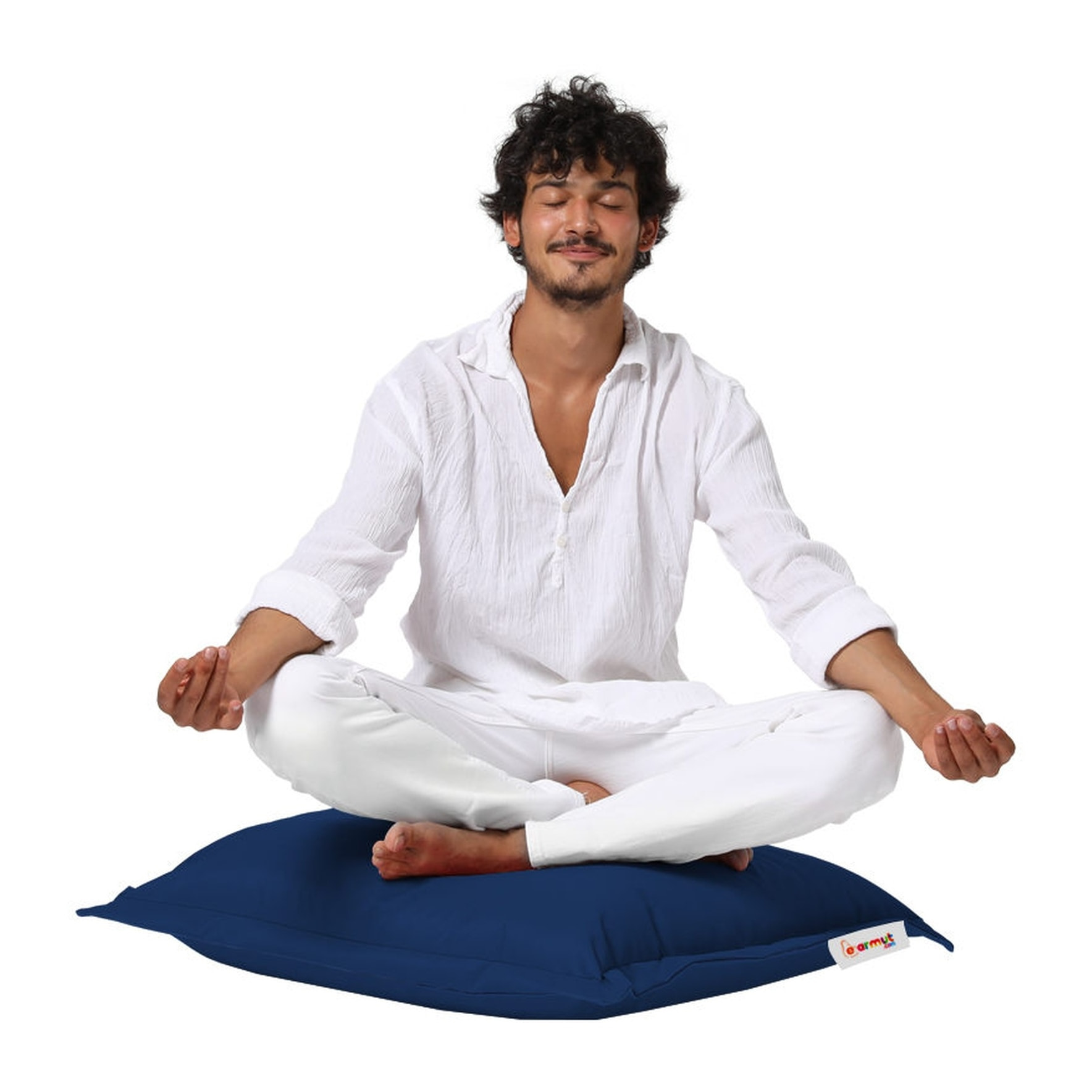 Cojín pouf 70x70 - azul oscuro