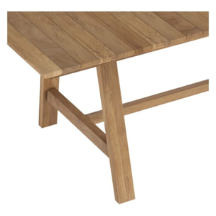 Table de jardin 240 cm en bois de teck massif - Budi