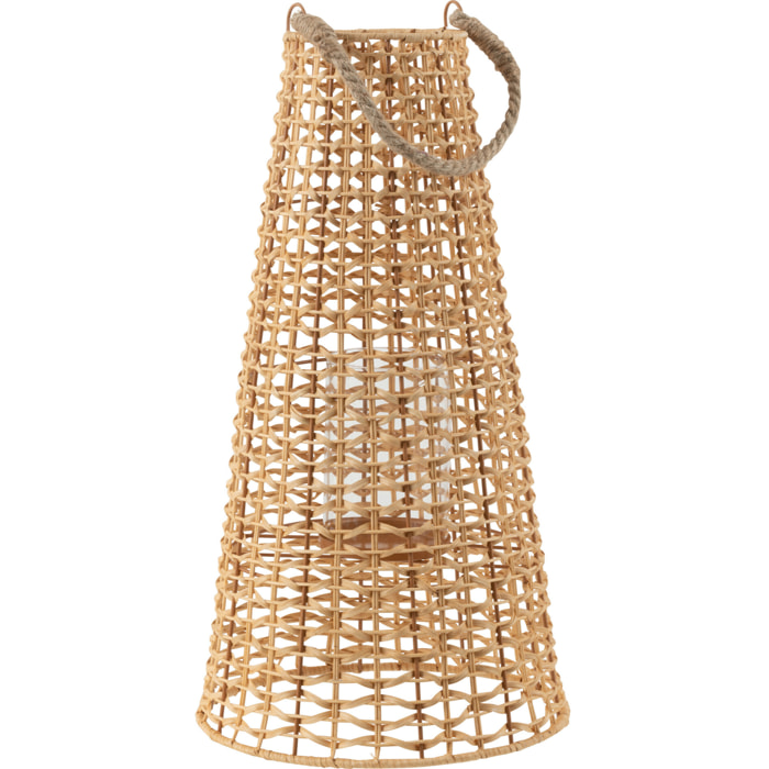 J-Line lanterne Anais - rotin - naturel - large