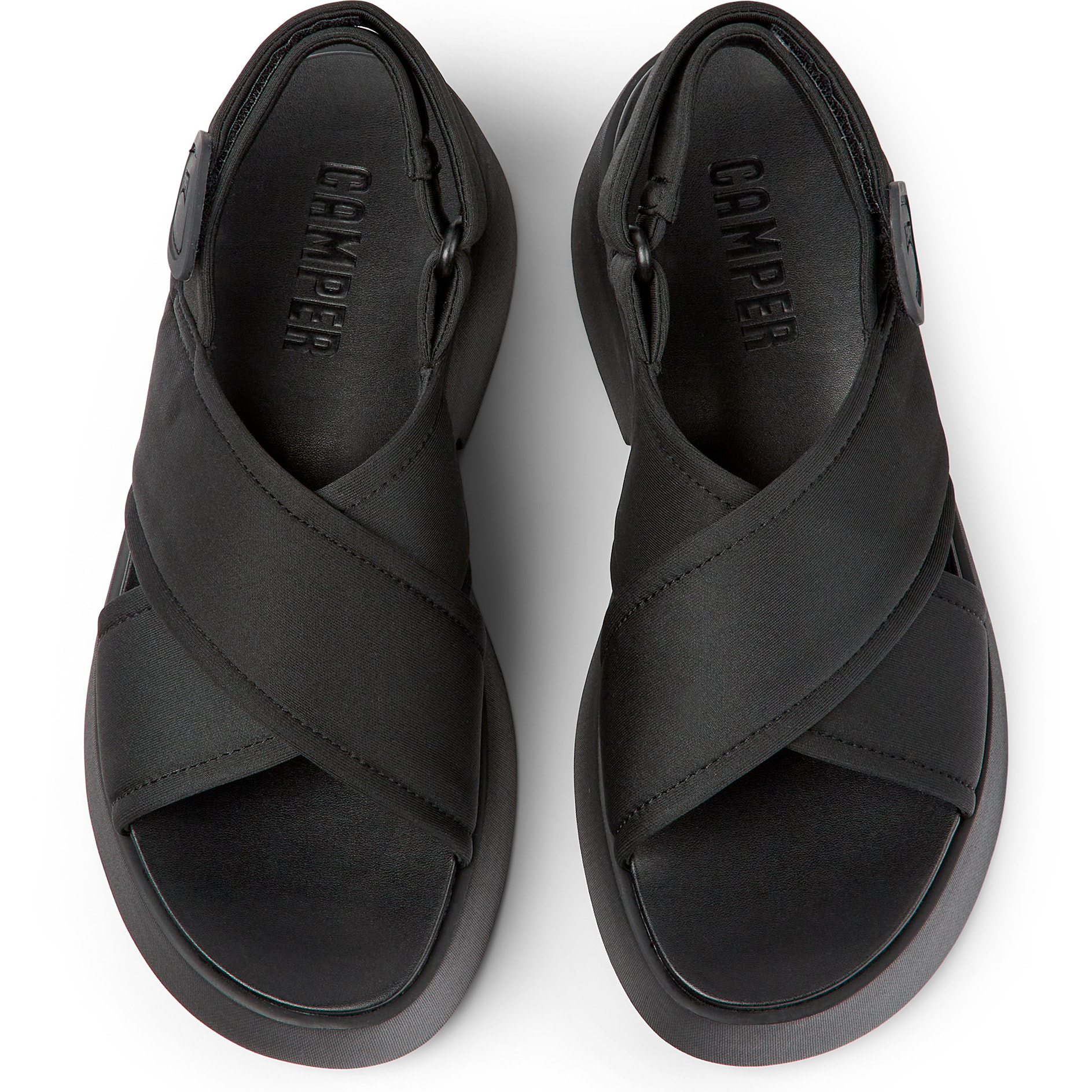 Sandalias - CAMPER Tasha - Negro - Textil técnico (poliéster reciclado)