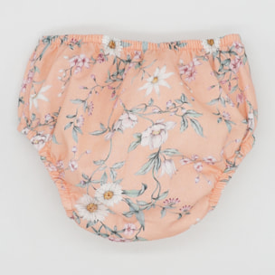 CUBREPAÑAL FLOR FONDO MANDARINA