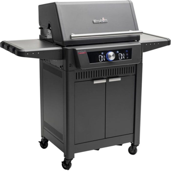 Barbecue gaz CHAR BROIL Evolve, sur chariot, 2 brûleurs, thermostat digital, surface de cuisson 63 x 43 cm
