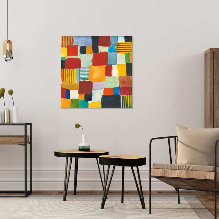 Tableau damiers colorés Tableau alu Dibond