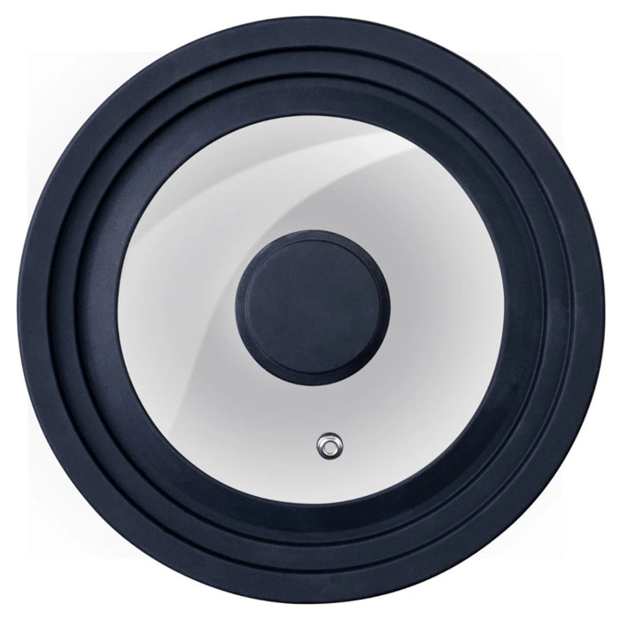 Couvercle de cuisson adaptable de 16 à 20 cm en verre et silicone Fackelmann