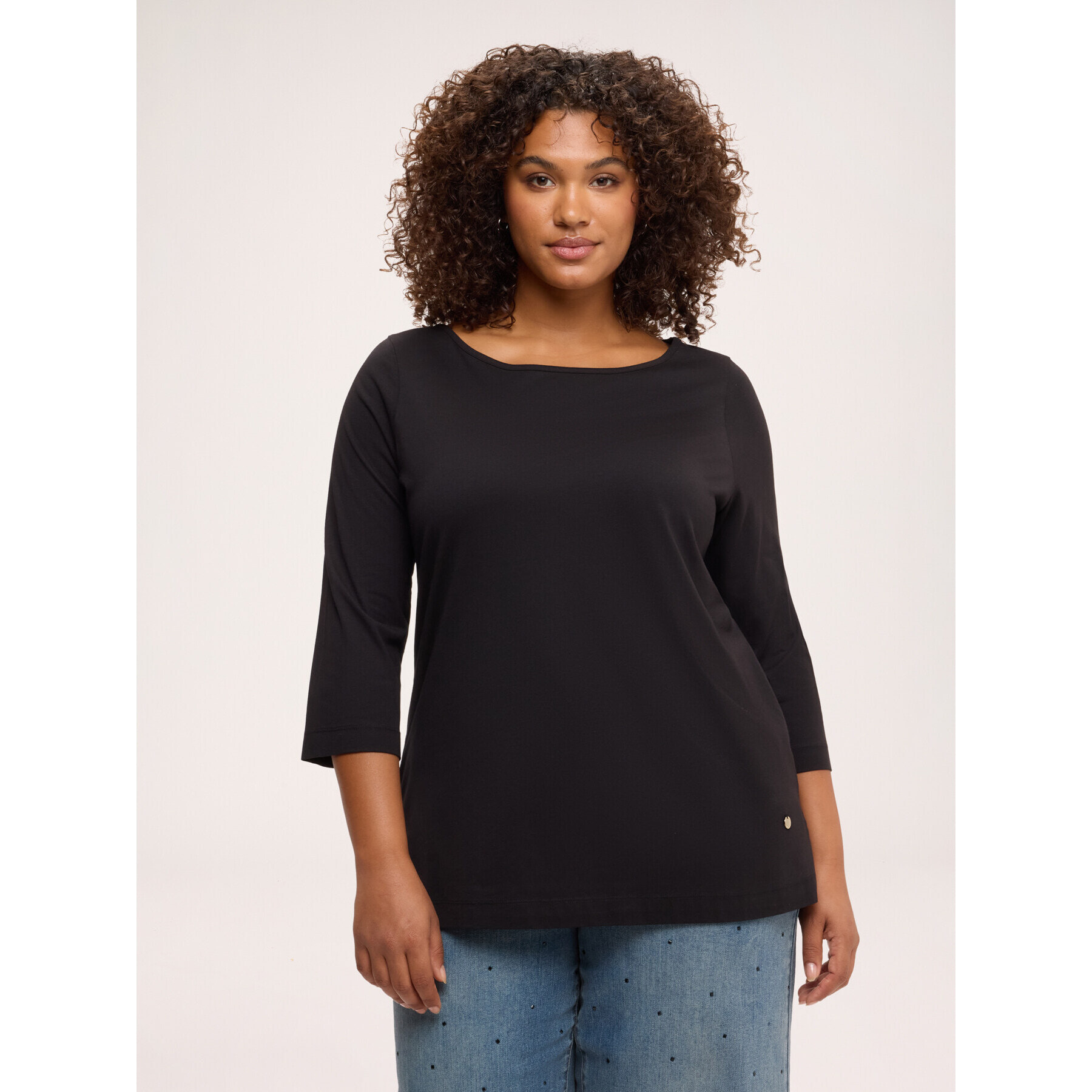 Fiorella Rubino - T-shirt con scollo a barchetta - Nero