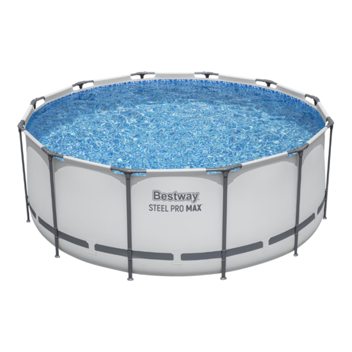 Bestway Piscine hors sol tubulaire ronde Bestway Steel Pro Max 457 x 122 cm gris clair sans accessoires