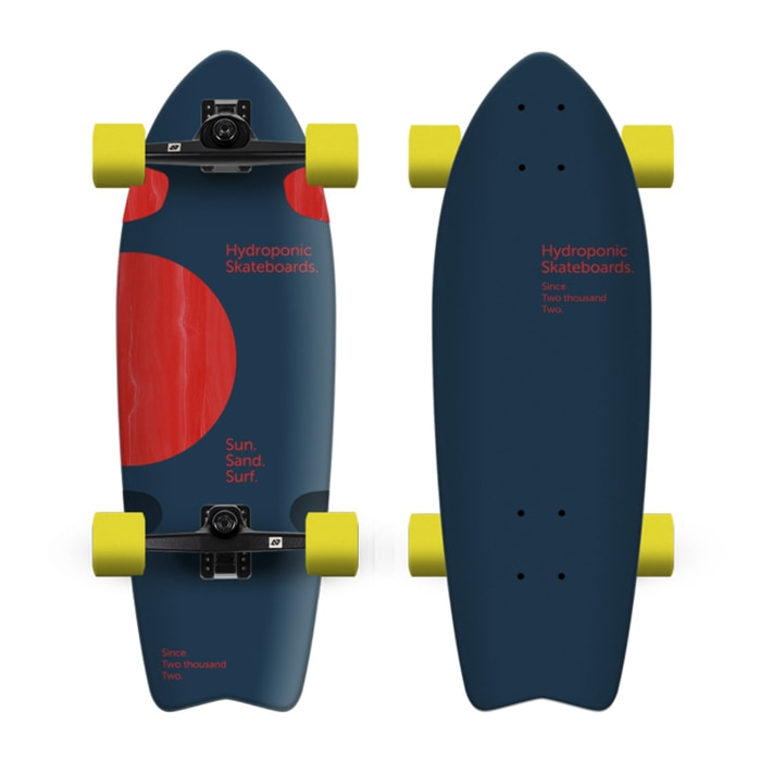 Surfskate Hydroponic FISH 28" Lunar Navy/Red