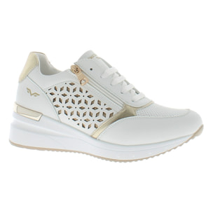 Armata di Mare Scarpe Donna Sneakers Casual Zip Laterale con Soletta in Memory Foam AMD S51H40 White Gold