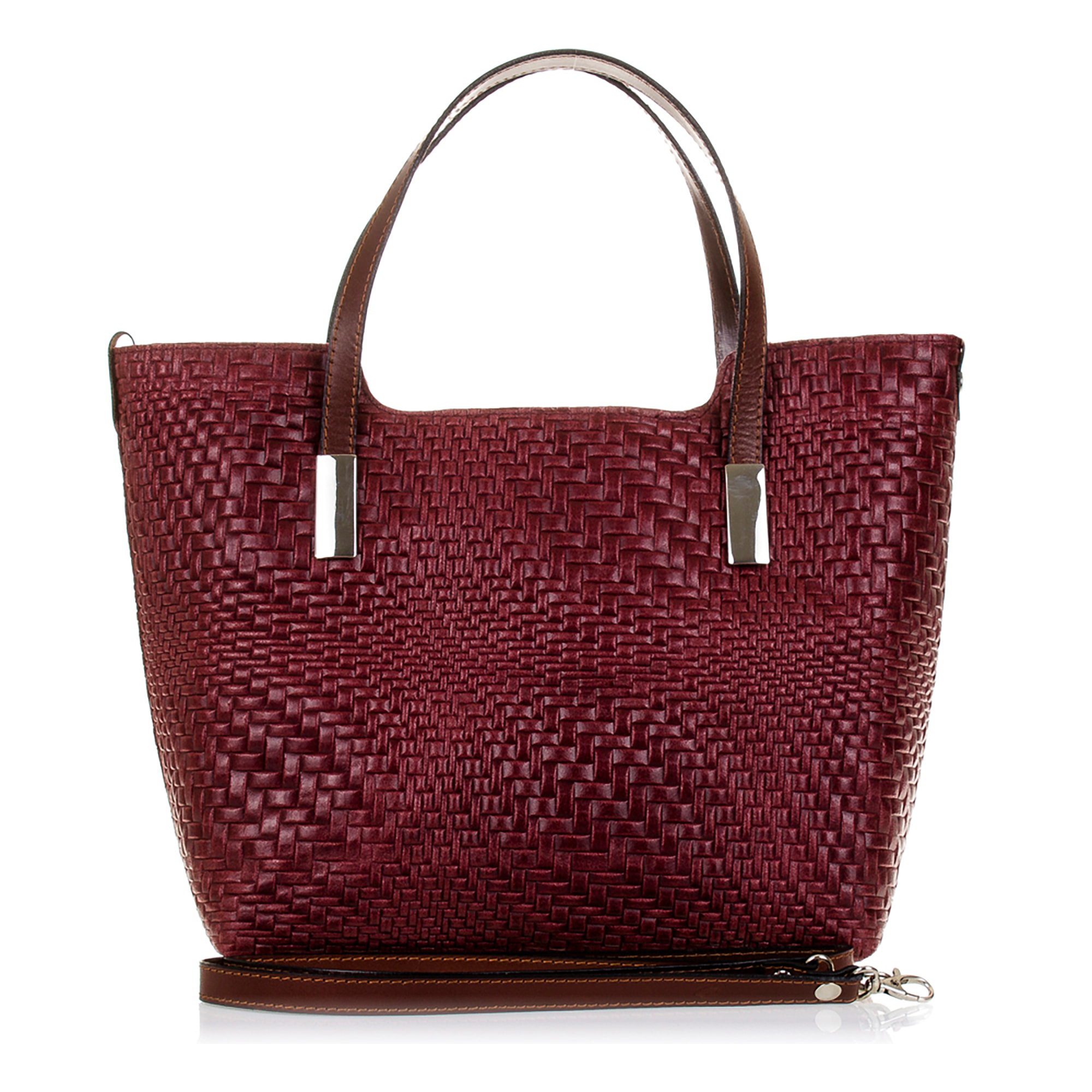 Filippa Borsa tote Donna.Pelle autentica Camoscio Incisa Intrecciata