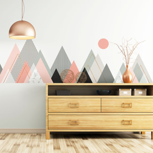 Stickers muraux - Décoration chambre salon - Autocollant Sticker mural géant montagnes scandinaves ALPINA