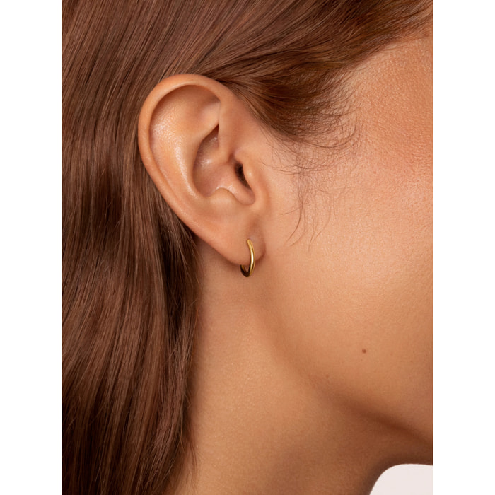 Pendientes Aro Maria XS Acero Baño Oro