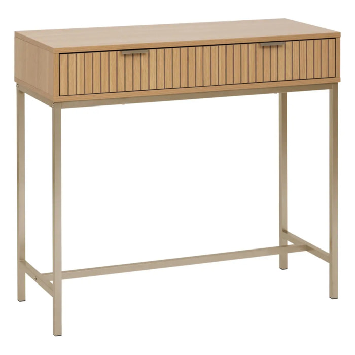 Console "Tasso" L80,5cm effet bois naturel